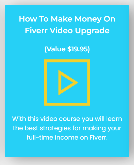 MAKE MONEY ON FIVERR VIDEO UPGRADE VALUE $19.95